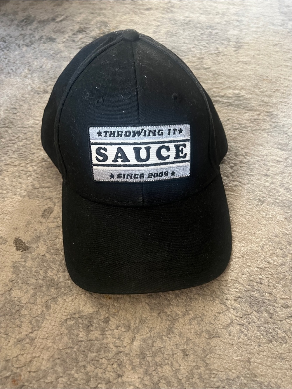 Sauce Black Embroidered Baseball Cap - Men
